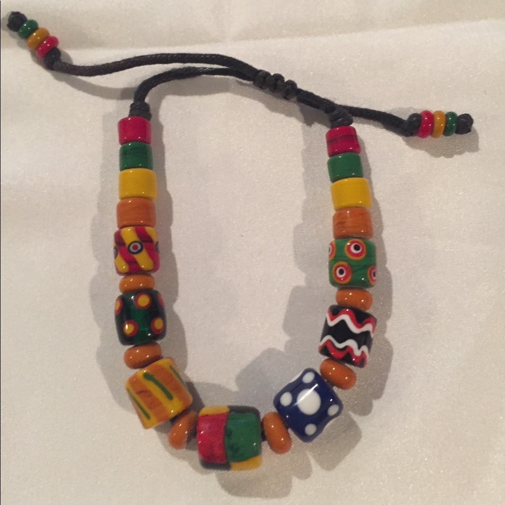 🍍Vibrant beaded bracelet- adjustable